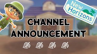 EXCITING Channel Announcement  ACNH  Animal Crossing New Horizons [upl. by Anastasio]