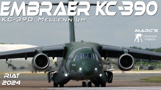 4Kᵁᴴᴰ RIAT 2024 Embraer KC390 Millennium Airshow 2024 [upl. by Eiramit]