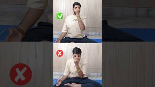 Nadi Shodhan Pranayama Anulom Vilom in the right amp wrong way ytshorts shorts yoga [upl. by Dabbs]