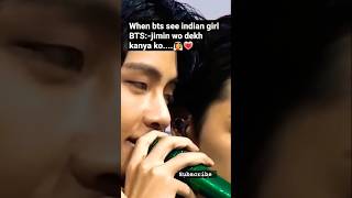 When BTS see Indian girl bts btsbollywoodsong btsarmy kpop btsbollymix army [upl. by Tome]