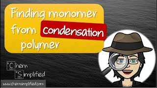 Monomer from polymer  Condensation polymerization  Easy way – Dr K [upl. by Levenson752]