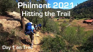 PHILMONT 2021  HITTING THE TRAIL  DAY 1 ON TRAIL [upl. by Dong]