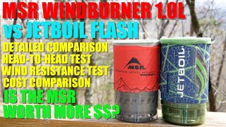 MSR Windburner vs JetBoil Flash SURPRISING RESULTS  Boil Testing and WIND Testing [upl. by Ilocin518]