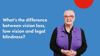 Whats the difference between vision loss low vision and legal blindness [upl. by Marba]