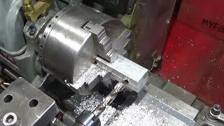 Making A Split Clamp Using A 4 Jaw Self Centering Chuck On The Lathe [upl. by Adrial855]