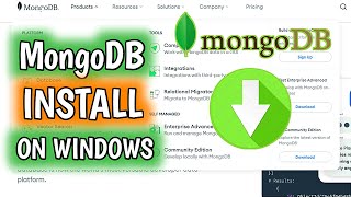 How To Install MongoDB On Windows 1110  MongoDB Installation  MongoDB Install In Windows [upl. by Chastity]