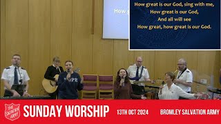 Bromley Temple Salvation Army  Sunday Blessing  13th October 2024 [upl. by Ial621]