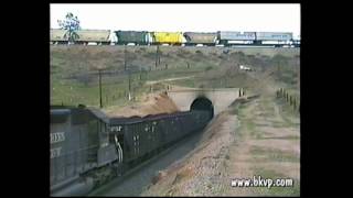 15 engines on a loaded Southern Pacific coal train on Tehachapi Loop [upl. by Rockel]