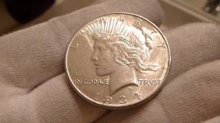 1934 Peace Silver Dollar Coin Review [upl. by Katherina]