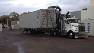 Side Loader Delivery  40ft Shipping Container [upl. by Maddock]