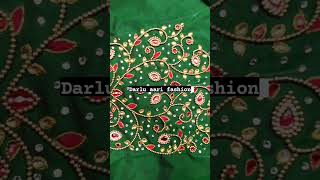 aari work design making beginners simple blouse design kodi design [upl. by Ecirtaeb]