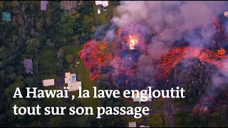 Eruption à Hawaï  la lave engloutit tout sur son passage [upl. by Emoryt]