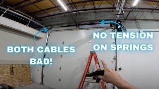 Garage Door Cable Replacement amp Spring Adjustment [upl. by Vallery]