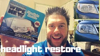 Headlight Restoration Review headlight restore Rustoleum Wipe New headlight restore review 36 [upl. by Maillil136]