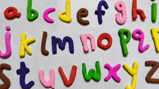 Learn with clayAlphabets Small Letters With ClayLower case small letters for kids [upl. by Pollock732]