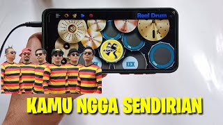 KAMU NGGA SENDIRIAN  TIPEX  REAL DRUM COVER nostalgia bangett [upl. by Elleda]