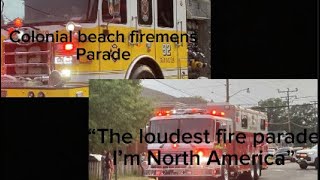 Colonial beach firemens parade “the loudest fire parade in North America” [upl. by Madeline]