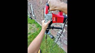 MilwaukeeTool hammer drill powered by dewalttv power station construction electrician [upl. by Rosenthal890]