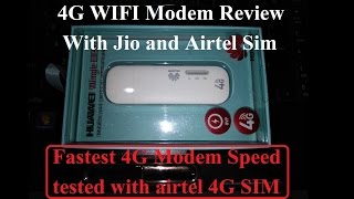 4G WIFI modem huawei wingle E8372 review with jio and airtel 4g speed [upl. by Orfinger262]