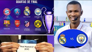 OFFICIEL LE TIRAGE AU SORT DES QUARTS DE FINALE DE LA LEAGUE DES CHAMPIONS 20232024 REAL vs CITY [upl. by Saidee453]