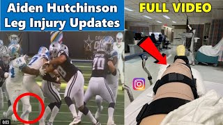 Aiden Hutchinson Leg Injury Updates and Replays  Aidan Hutchinson Leg Injury recovery timeline [upl. by Rekab]