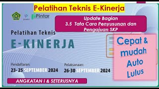 Kunci Jawaban amp Pembahasan Pelatihan Teknis EKinerja MOOC Pintar Kemenag [upl. by Inalawi]