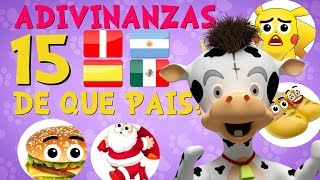 Adivina el Pais  Jugando con las 15 Adivinanzas  Video para niños [upl. by Htebyram925]