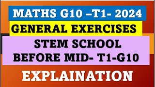 MATHS STEM SCHOOL G10T1 BEFORE MID TERM [upl. by Nortna628]