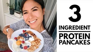 3 ingredient protein pancakes [upl. by Hesper]