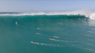 Surfing Massive Waves Waimea Bay Jan 22 2023 4K [upl. by Wauters]