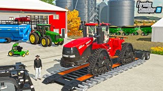 NEW CASE IH ROWTRAC SHOWS UP ON FARM HARVEST amp PLANTING WHEAT  FS22 [upl. by Anderegg]