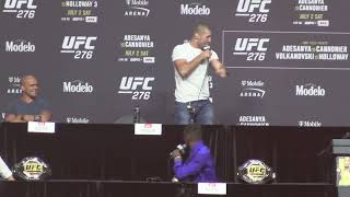 Sean Strickland and Israel Adesanya trash talk highlights UFC 276 press conference highlights [upl. by Nnoved]