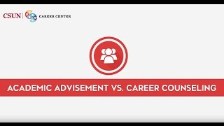 2 Academic Advisement VS Career Counseling [upl. by Nolahc681]