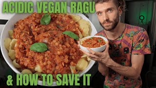 Pasta amp Vegan Ragù  Recipe Disaster [upl. by Dlawso]