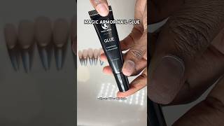 Magic Armor Nail Glue Tutorial and Review shorts [upl. by Essirehc]