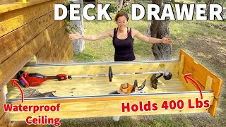 Storage Drawers Under a Deck  2 Ways to DIY It [upl. by Imoyik]