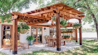 45 Awesome Pergolas Designs for Backyard  how to pergola attached to house [upl. by Yung]