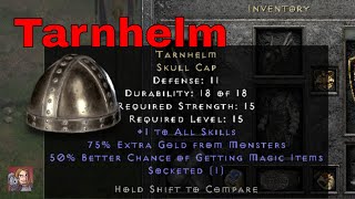 D2R Unique Items  Tarnhelm Skull Cap [upl. by Palmore202]