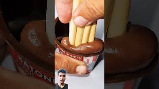 Nutella ampGO Chocolate Dipping  ASMR shorts trending ytshorts youtubeshorts shortsfeed [upl. by Faxun]