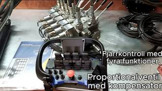 Scanreco RC400 radiofjärrkontroll med 4 funktioner proportionalventil med kompensator 12V eller 24V [upl. by Beitnes]