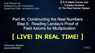 LIVE IN REAL TIME Dedekind Cuts  Constructing the Real Numbers Step 5 Part 4 4314h [upl. by Sixele]