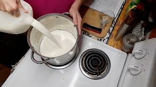 making homemade Feta cheese takes notes your gonna need them part 1 [upl. by Yevrah608]