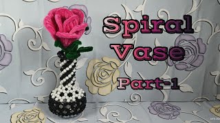 3D Beaded Spiral Vase Tutorial Part1 by Bead Rose Sons [upl. by Mab499]