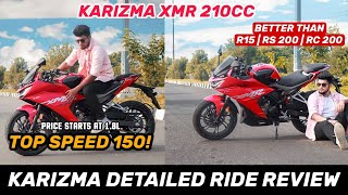 Karizma XMR 210 vs Yamaha R15 Drag Race [upl. by Eveleen229]