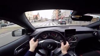 POV2 Mercedes A45 AMG review  driving in Warsaw city performance exhaust GoPro Part 23 [upl. by Dazhehs588]