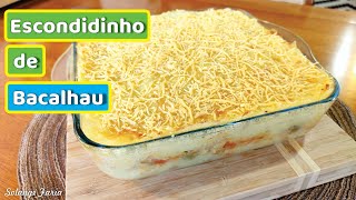 ESCONDIDINHO DE BACALHAU COM PURÊ DE BATATA  FÁCIL E DELICIOSO [upl. by Homere868]