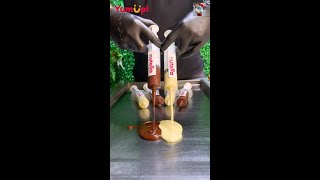 🍫🍯💉 ice Cream rolls  How To Make an Ice Cream  Chinese Food shorts iceCreamrolls [upl. by Annailuj]