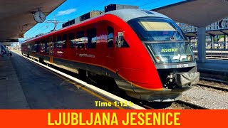 Cab ride Ljubljana  Jesenice Slovenian Railways  train drivers view in 4K [upl. by Kohler171]