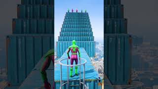 GTA 5 Epic Water Ragdolls  SpiderMan Jumps  Fails ep2856 shorts [upl. by Leund298]