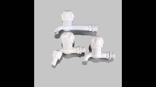 PN10 Factory Supply PVC pipe fitting Tap Bibcock Faucet Plastic white valves [upl. by Tocci]